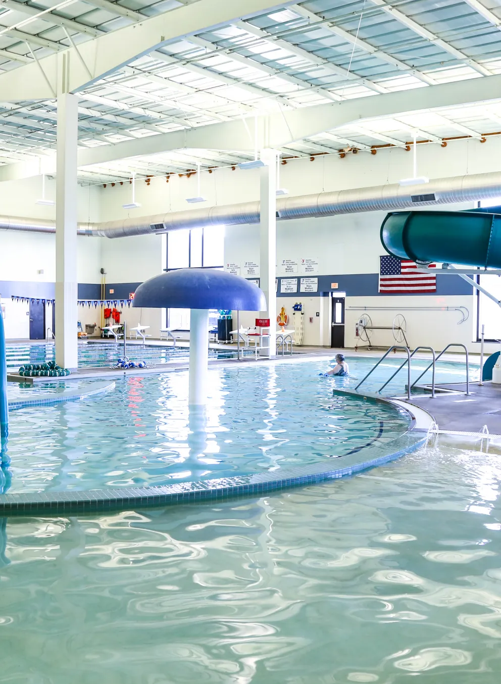 Kids swimming at the YMCA pool